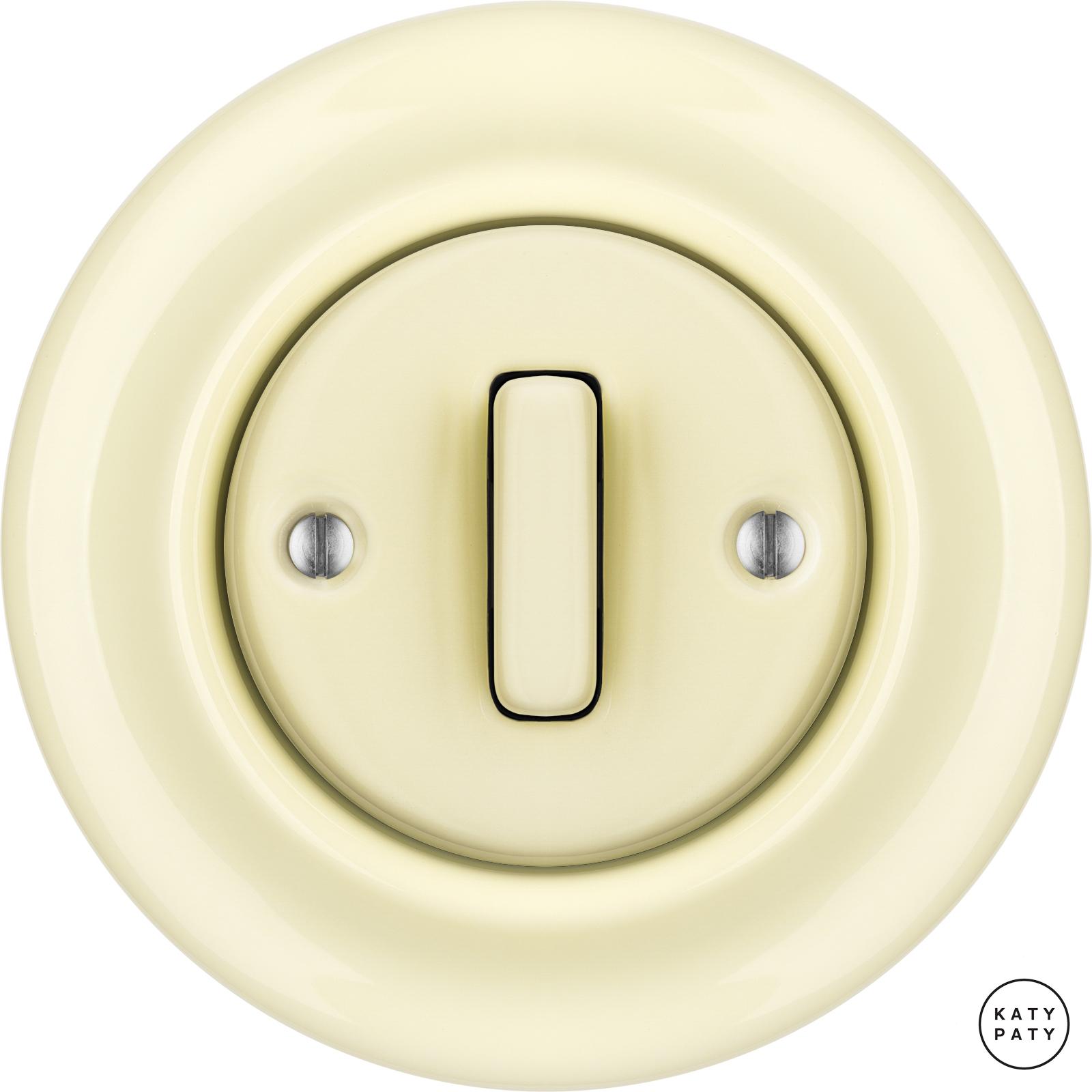 Katy Paty | Porzellan Lichtschalter - 1 Taste – SLIM () - PNOE FLAVA