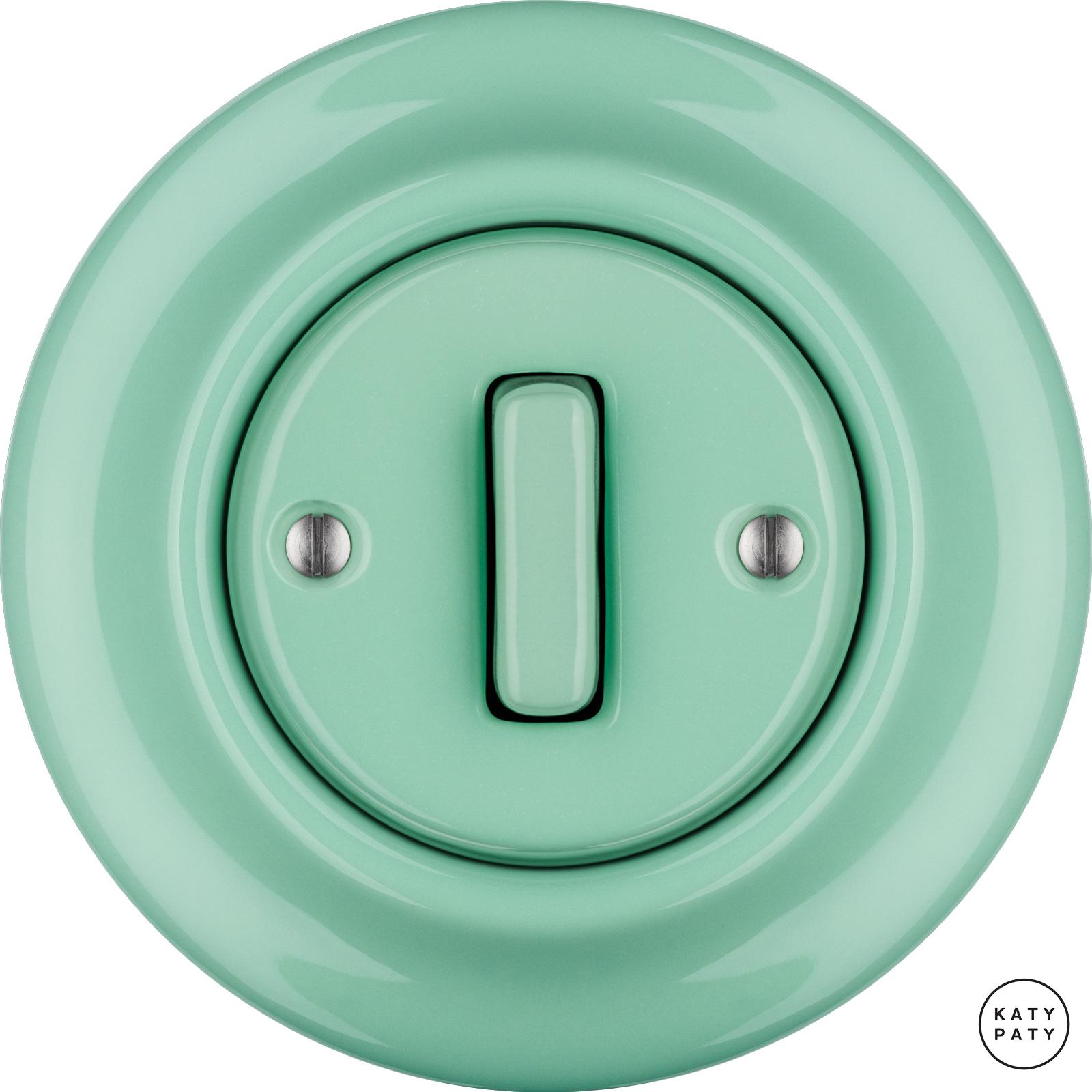 Katy Paty | Porzellan Lichtschalter - 1 Taste – SLIM () - PNOE MENTOL